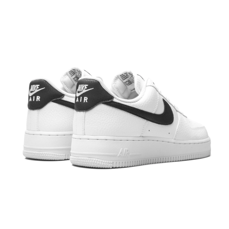 Nike Air Force 1 Low '07 - White Black Pebbled Leather