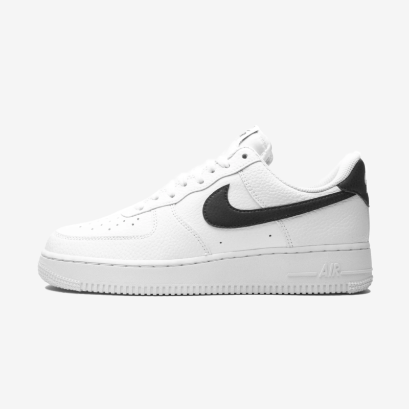 Nike Air Force 1 Low '07 - White Black Pebbled Leather